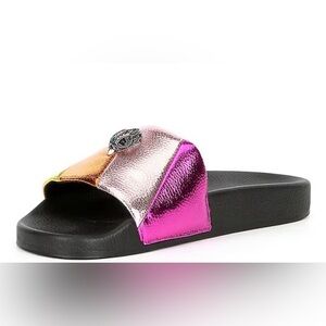 Metallic Multi Pink Slide Sandal — Women